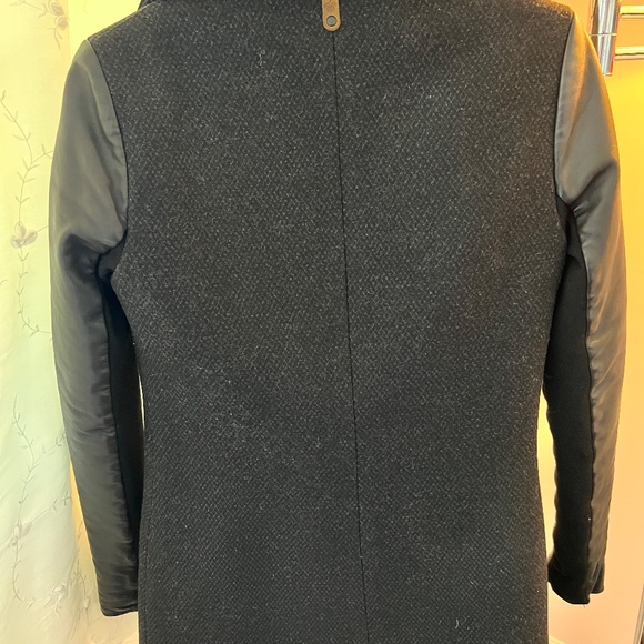 MACKAGE LEATHER AND TWEED BLACK FALL/WINTER JACKET - Picture 6 of 7